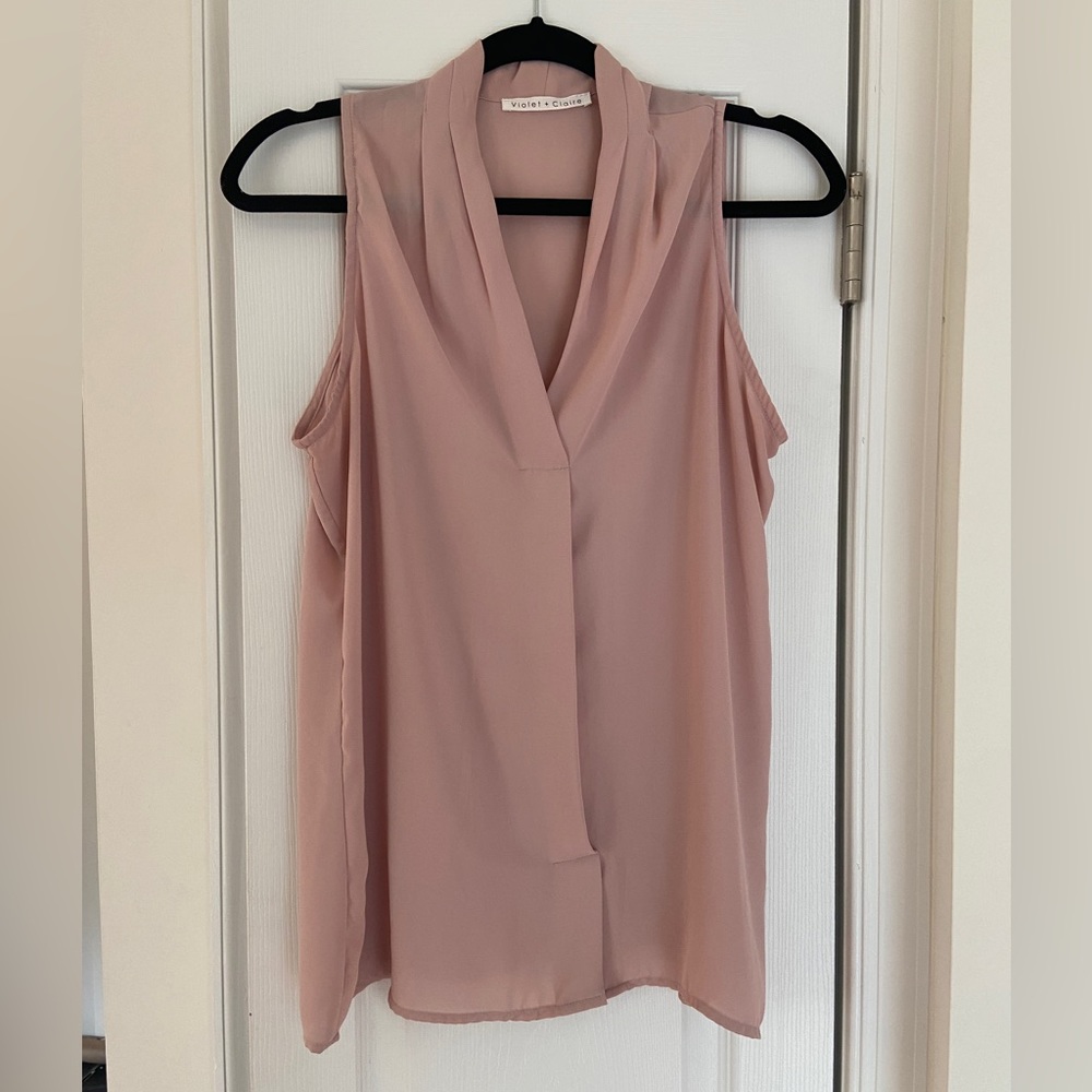 Dusty Pink Sleeveless Blouse